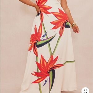 Floral Strapless Dress